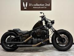 ヤマハ　ドラッグスター４００クラシック　製作車両　ボバーフルカスタム　クラシックタイヤ　ラップペイント　スラッシュカットマフラー　スポタン