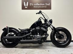ヤマハ　ドラッグスター４００クラシック　チョッパーカスタム　スポタン　はす切りマフラー　ＳＵエアクリ　ハンドル配線中通し加工　エイプハン