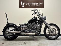 ヤマハ　ドラッグスター４００　チョッパーカスタム　エグリタンク　スラッシュカットマフラー　エイプハン　ロングＣＣバー　フラットフェンダー