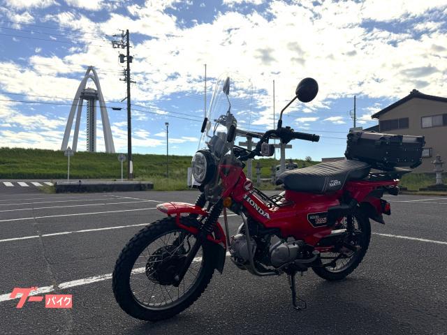 ＣＴ１２５ハンターカブ　ＪＡ５５ＣＴ１２５ハンターカブ　レッド　モトロード製ダブルシート　純正ＵＳＢソケット　大型スクリーン