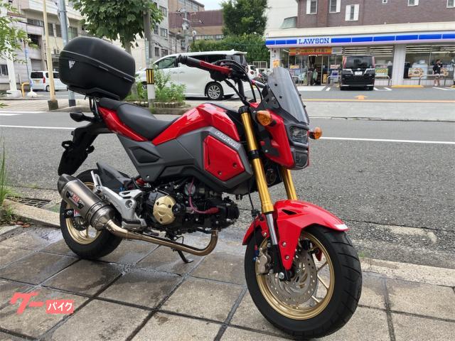 グロム　２型　ヨシムラマフラー　Ｕ−ＫＡＮＡＹＡレバー　リアボックス　メッシュブレーキホース