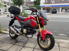 ホンダ　グロム　２型　ヨシムラマフラー　Ｕ−ＫＡＮＡＹＡレバー　リアボックス　メッシュブレーキホース