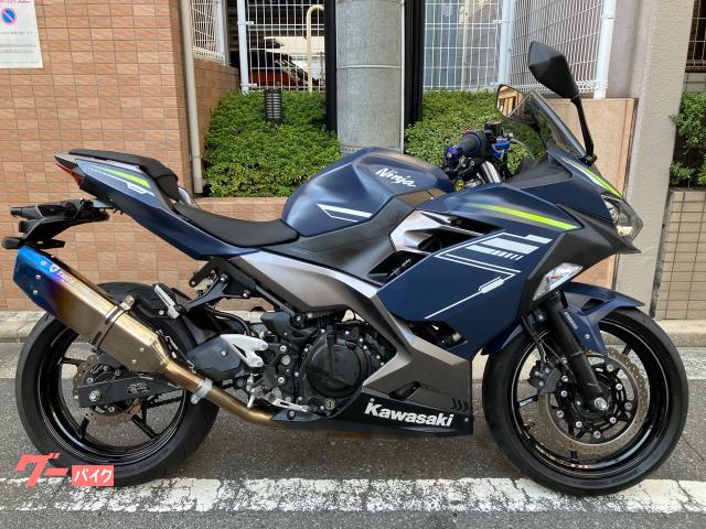 Ｎｉｎｊａ　４００ＥＴＣ　トリックスターマフラー　社外レバーグリップエンド付