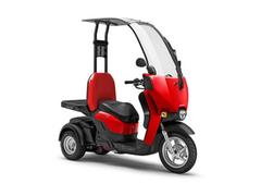 ホンダ　ジャイロキャノピーｅ：　ルーフ付き電動三輪スクーター　ＥＶ　バッテリー＆充電器セット　ファイティングレッド