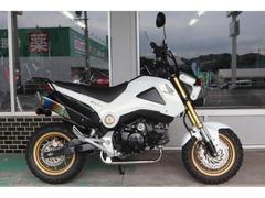 ホンダ　グロム　カスタム　エンデュランス製フルエキゾースト　タケガワ製リアサスペンション　フェンダーレス　ブロックタイヤ　リアキャリア付き