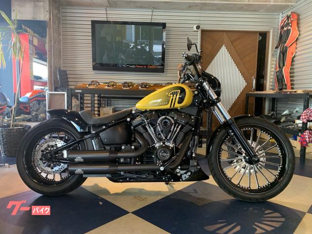 ＦＸＢＢＳ　ソフテイルストリートボブ１１４　ジキルマフラー　ＰＭエアクリーナー　前後ＰＭホイール装着　ショートリアフェンダー