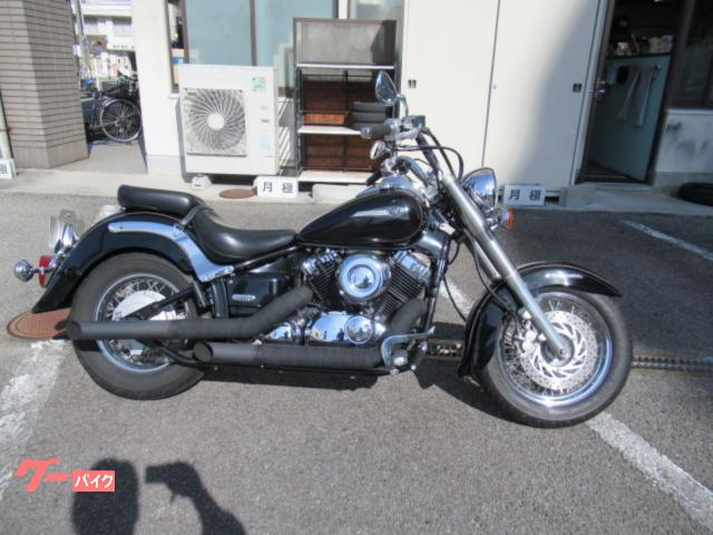 ドラッグスター４００クラシック　　排ガス規制前　極太マフラー　Ｆスポーク張替　マスターシリンダーメッキカバー