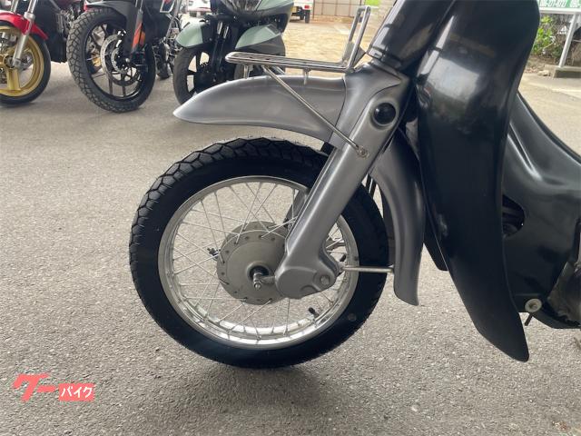 ホンダ リトルカブ タイヤ前後新品 セル付 フロントキャリア付き