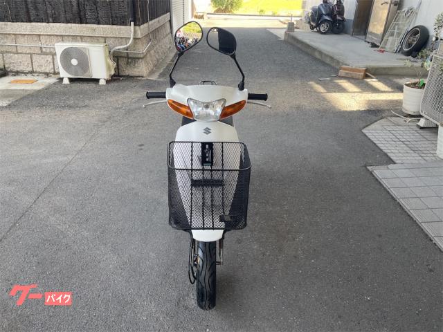 スズキ レッツII タイヤ前後新品 ミラー新品 Fカゴ付き バッテリー