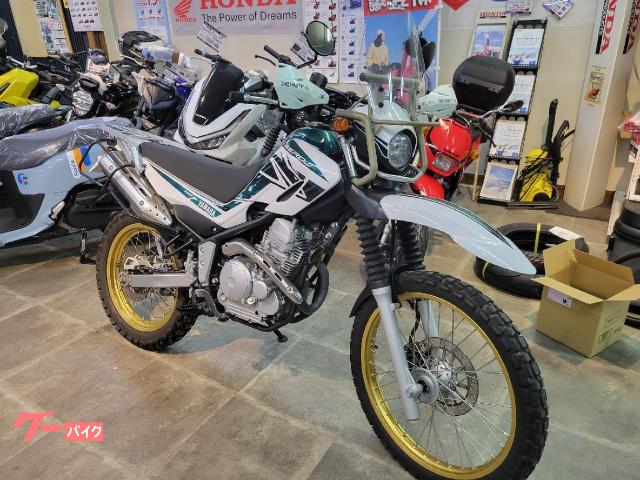 ヤマハ セロー250 フロントスクリーン バッグサポート付きキャリア