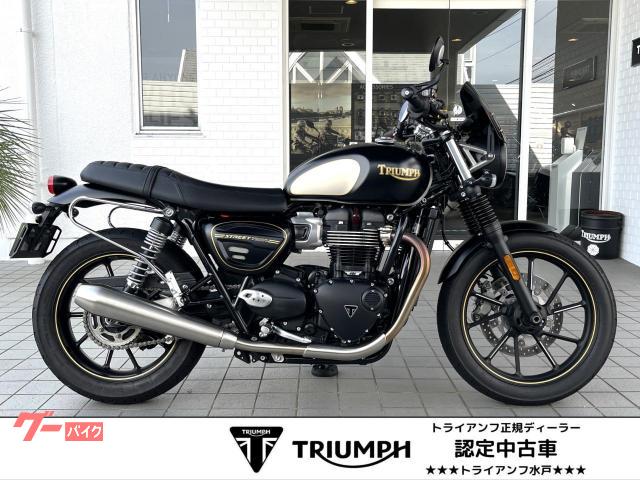 ＴＲＩＵＭＰＨ ストリートツイン ゴールドライン／マットサファイアブラック 厳選下取中古車 グリップヒーター ・ドラレコ他オプション多数装着｜トライアンフ水戸｜新車・中古バイクなら【グーバイク】