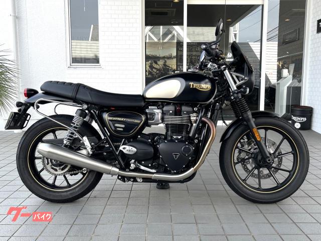 ＴＲＩＵＭＰＨ ストリートツイン ゴールドライン／マットサファイアブラック 厳選下取中古車 グリップヒーター・ドラレコ他オプション多数装着｜トライアンフ 水戸｜新車・中古バイクなら【グーバイク】