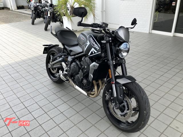 TRIUMPH トライデント660 マットブラック バーエンドミラー