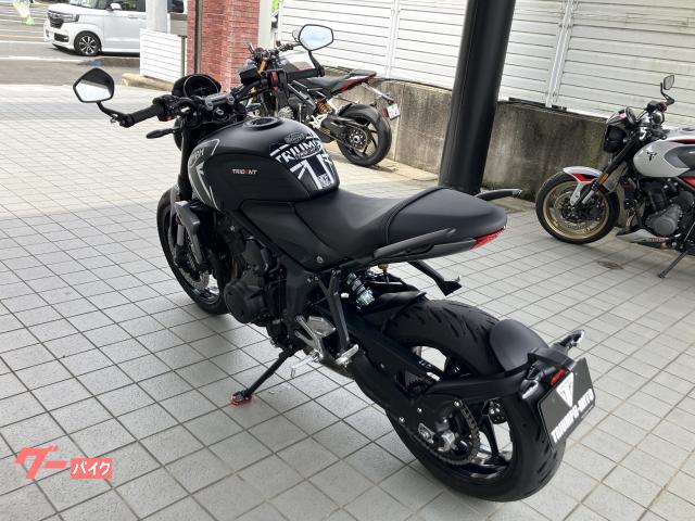 TRIUMPH トライデント660 マットブラック バーエンドミラー