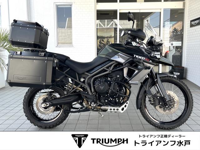 タイガー800XCA マットカーキグリーン クルーズコントロール グリップヒーター シートヒーター前後 アルミ製フルパニア ETC