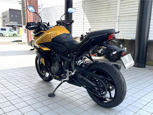 タイガースポーツ800 コスミックイエロー／サファイアブラック アクラボビッチサイレンサー クイックシフター クルーズコントロール