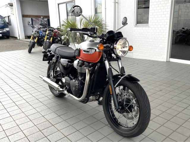 ボンネビルT100 アルミニウムシルバー／バハオレンジ クラシックスタイル 900CC ツインエンジン