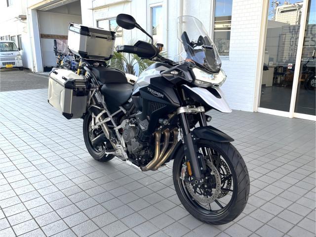 タイガー1200GT PRO スノードニアホワイト パニアレール 左右パニアケース トップBOX フルパニア仕様