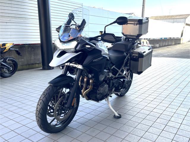 タイガー1200GT PRO スノードニアホワイト パニアレール 左右パニアケース トップBOX フルパニア仕様