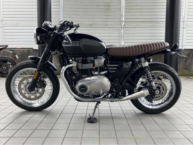 ボンネビルT100 ジェットブラック カスタム 純正OP＆モートーンスタイル