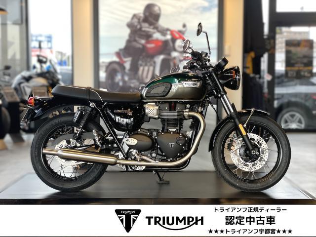 ボンネビルT100 FOXRacingRSU装着車両 ブレンボキャリパー コンペティショングリーン／アイアンストーン
