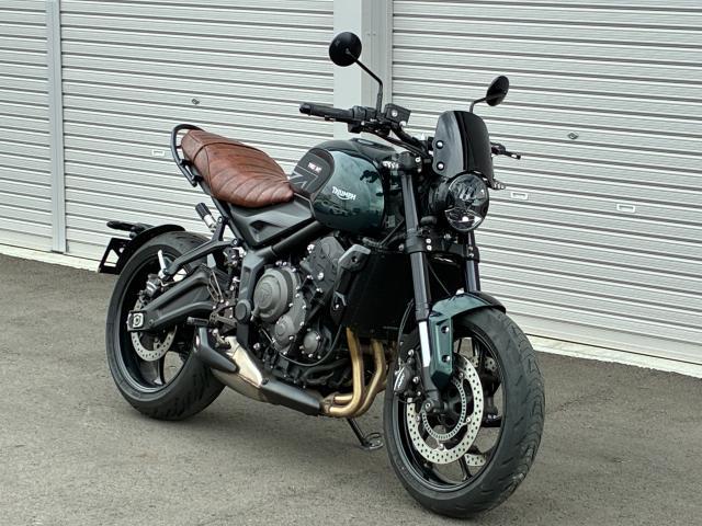 トライデント660 グリーンペイント ナイトロンRSU ヒートグリップ