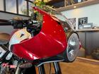 スラクストン400 カーニバルレッド／アルミニウムシルバー バーエンドミラー シングルシートカウル グラブバー
