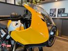スラクストン400 メタリックレーシングイエロー／アルミニウムシルバー バーエンドミラー シングルシートカウル グラブバー