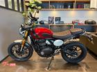スクランブラー400X カーニバルレッド／サファイアブラック 正規ディーラー認定中古車 ハンドガード ヘッドライトグリル