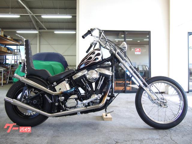 ＦＬＳＴＦファットボーイＥＶＯオールドチョッパースタイルフルカスタムファイヤーパターンナロータンクプルバックハンドルシッシーバー