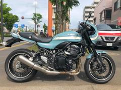 カワサキ　Ｚ９００ＲＳカフェ　ファントムブルー　ＥＴＣ２．０　ＵＳＢ２口　純正グラブバー　タンクパッド　エンジンスライダー　トラコン搭載