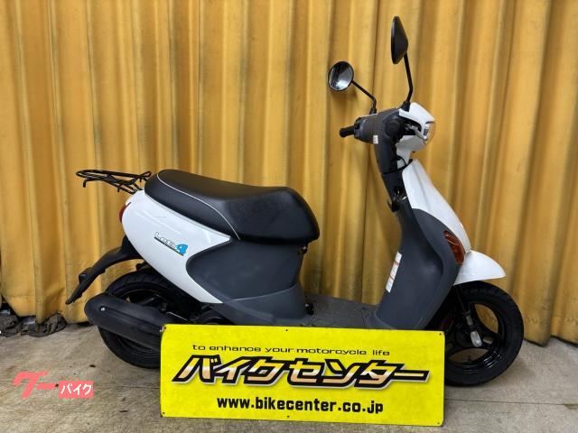 レッツ４　ＣＡ４５Ａ　２００８年モデル　スペシャルホワイト　インジェクション　リアキャリア　セル付き　キック付き　サイドスタンド
