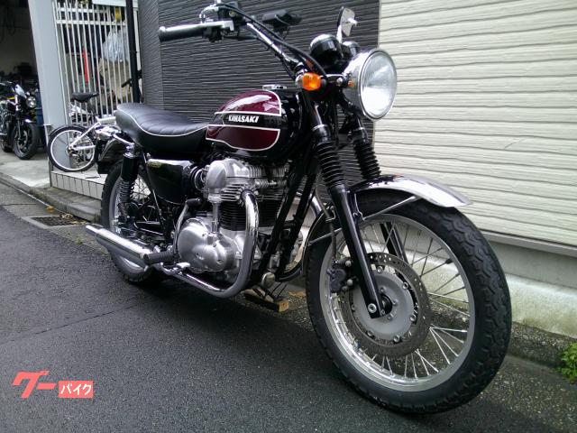 カワサキ W650 W3カラー アップハンドル仕様 USB電源 ETC
