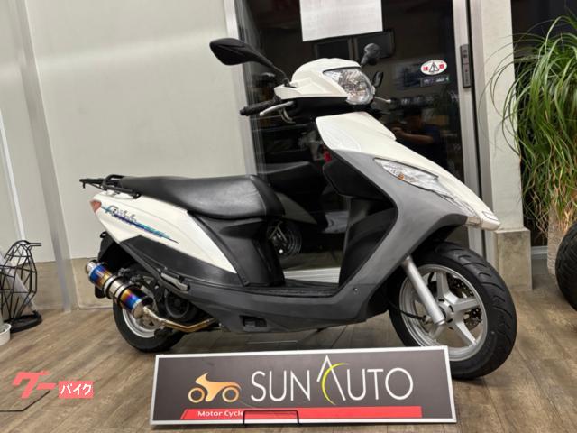 アドレス１２５　ＤＴ１１Ａ　パールグレイスフルホワイト　ＢＥＡＭＳマフラー