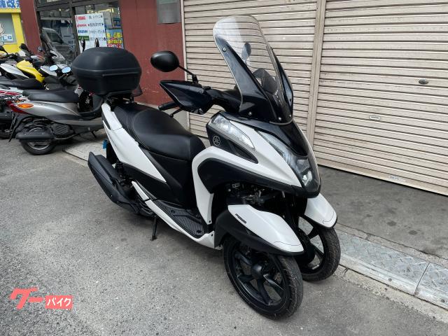ヤマハ トリシティ ホワイト 純正ロングスクリーン 純正ナックル