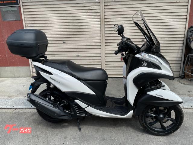 ヤマハ トリシティ ホワイト 純正ロングスクリーン 純正ナックル