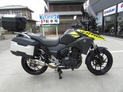 スズキ　Ｖ−ストローム２５０　２０１７年モデル　ヨシムラスリップオンマフラー　ＥＴＣ　純正パニアケース　グリップヒーター
