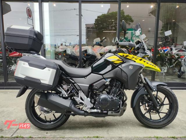 Ｖ−ストローム２５０　ＡＢＳ　ＥＴＣ２．０・パニアケース・ＴＯＰＢＯＸ３点セット付　６８５９３