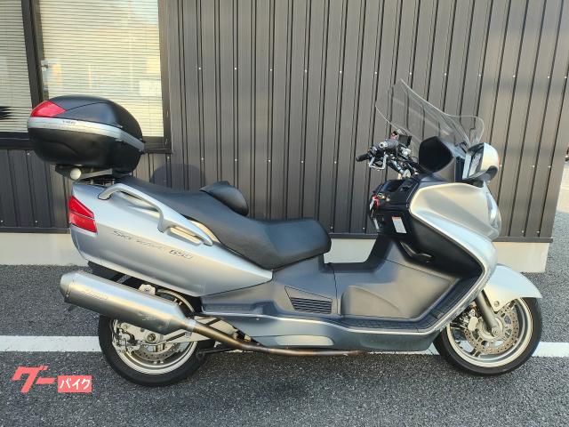 スカイウェイブ６５０　ＥＴＣ・ＴＯＰＢＯＸ・ロングスクリーン・社外マフラー付　７１８８４