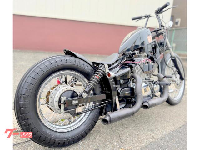 ドラッグスター２５０　ミッドコントロールステップ　ＳＳタンク　前輪２１インチホイール交換　フリスコチョッパー　ＮＥＯボバーカスタム