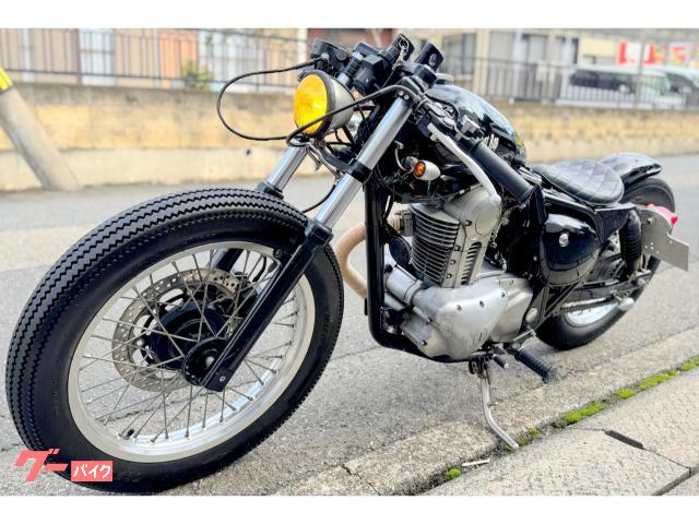 エストレヤＦＩ噴射セパハン　ＢＯＲＴＲＡＰ　前輪１９インチ化　ピーナツタンク　ビンテージクラシカルスタイル　むちむちタイヤ