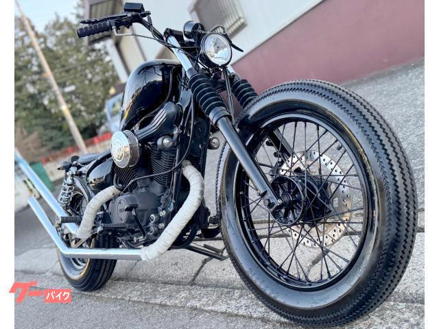 ヤマハ XV250ビラーゴ BLACKボバー 前後タイヤ極太 ヤマハ XV250ビラーゴ BLACKボバー 前後タイヤ極太