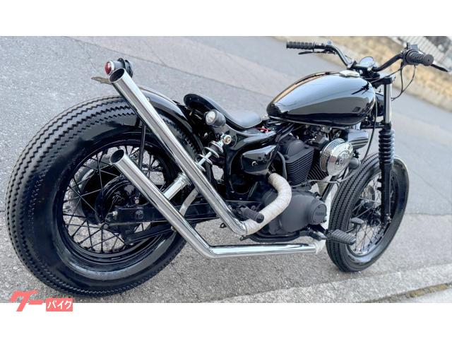 ヤマハ XV250ビラーゴ BLACKボバー 前後タイヤ極太