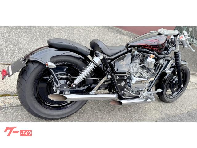 V−TWIN MAGNA令和セパハンボバー ニューロッドCAFE特注スリムシート&タンク&前後フェンダー&えぐり加工サイドカバー