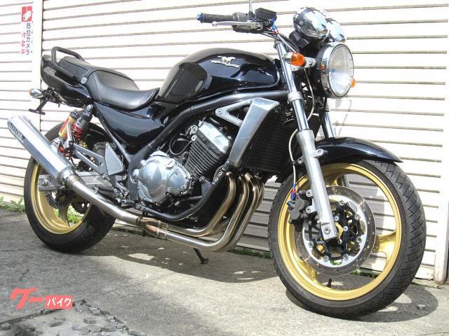 ＢＡＬＩＵＳ−II　２００３年ブラックＭモデル　オーバーフルエキマフラー　メッシュホース　フェンダーレス　タンデムバー　ＬＥＤテール