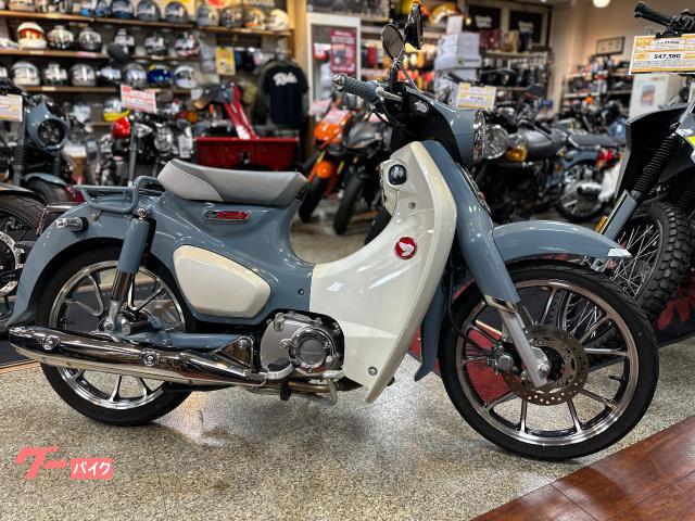 スーパーカブＣ１２５　２０１９　延長キャリア　サドルバッグ　ローダウンサスペンション　キャメルカラーグリップ＆シート　３年保証付