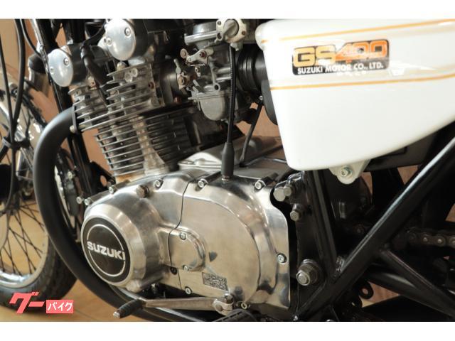 SUZUKI　GS400 フロントホイール　ディスク付き　ホワイト スズキ GS400 1型スポークホイール カスタムパールホワイトE2