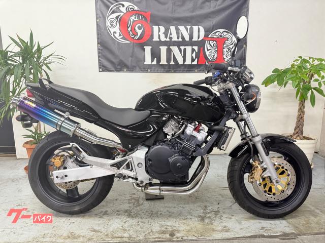 ＨＯＲＮＥＴ　ＬＥＤヘッドライトバルブ　リアライズマフラー　コンドルハンドル　フル塗装　１９９７年式　４０馬力　フルブラック