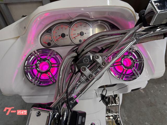 ヤマハ マジェスティC LED2スピーカー カーボンマフラー 下回り