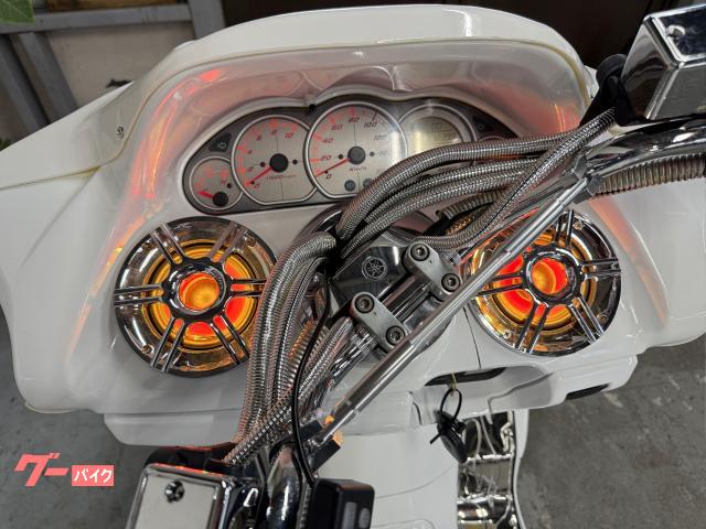 ヤマハ マジェスティC LED2スピーカー カーボンマフラー 下回り